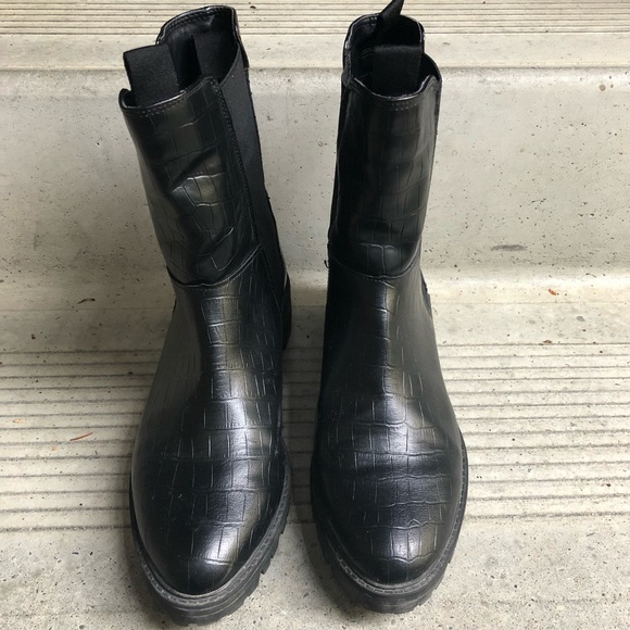 Design Lab Lord & Taylor Shoes - Design Lab melody croc embossed boots